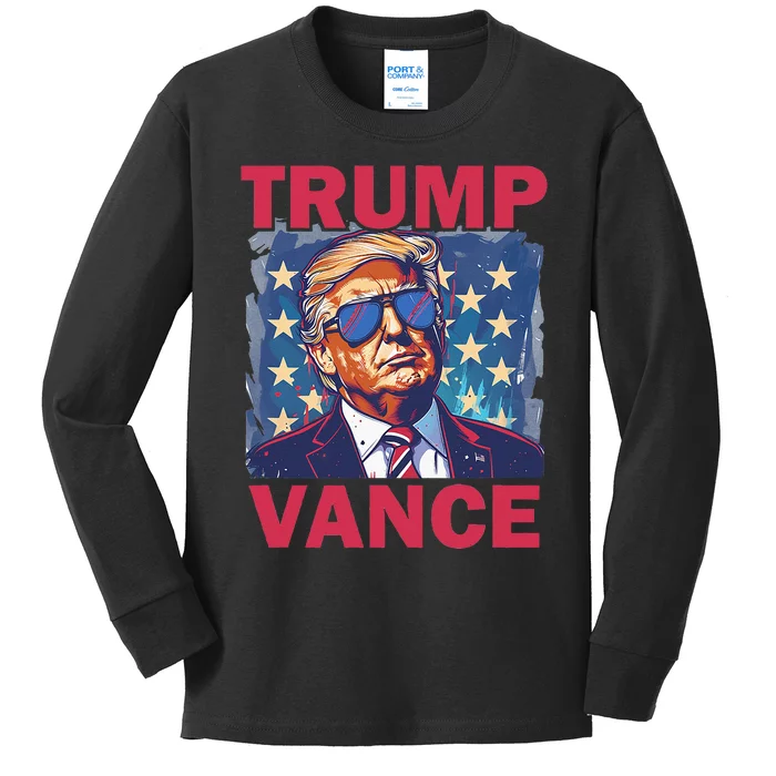 Vote Trump Vance 2024 Kids Long Sleeve Shirt