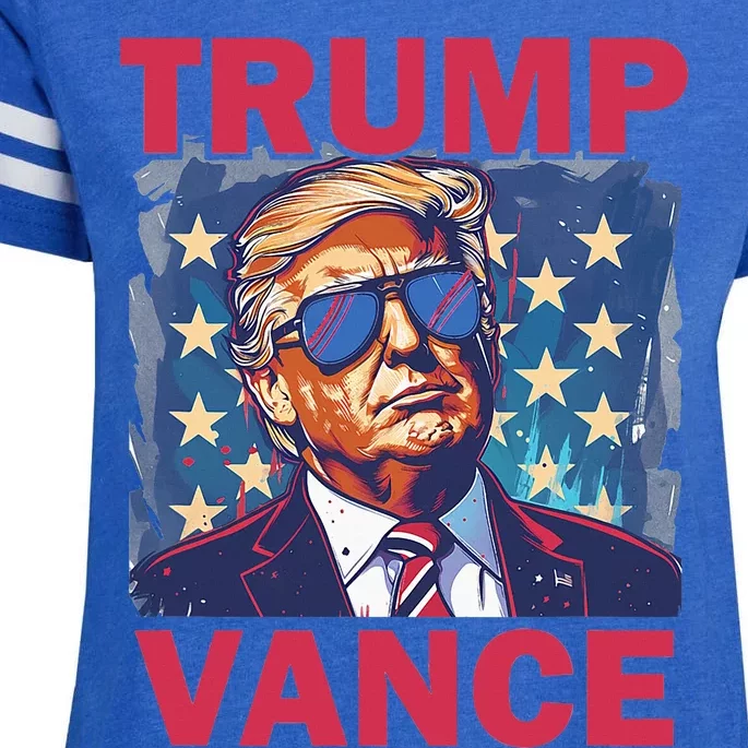 Vote Trump Vance 2024 Enza Ladies Jersey Football T-Shirt