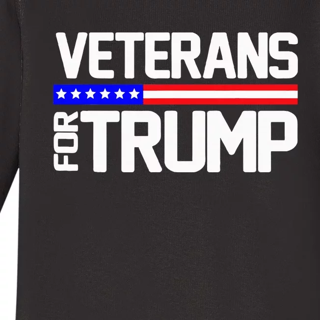 Veterans Trump Baby Long Sleeve Bodysuit