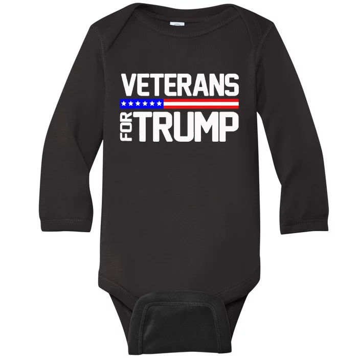 Veterans Trump Baby Long Sleeve Bodysuit