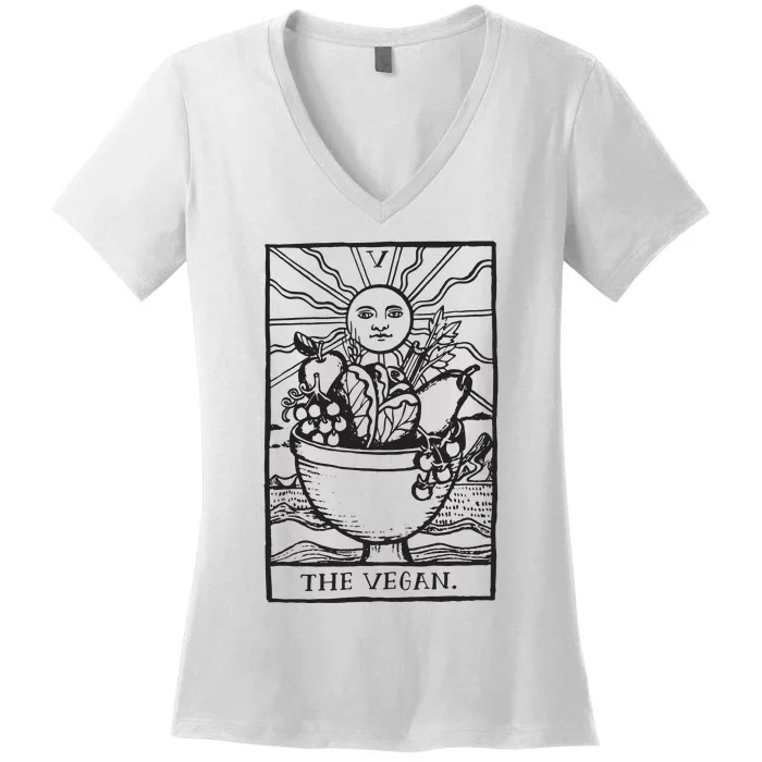 Vegan Tarot Vegan Clothing Women's V-Neck T-Shirt