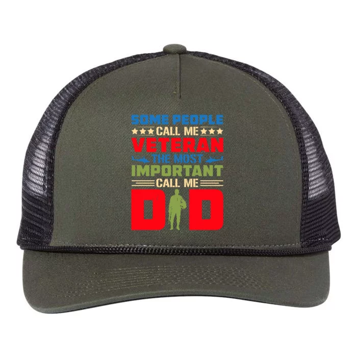 Veteran T Retro Rope Trucker Hat Cap