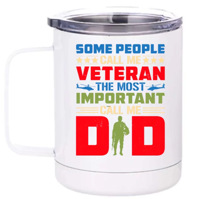 Veteran T Front & Back 12oz Stainless Steel Tumbler Cup