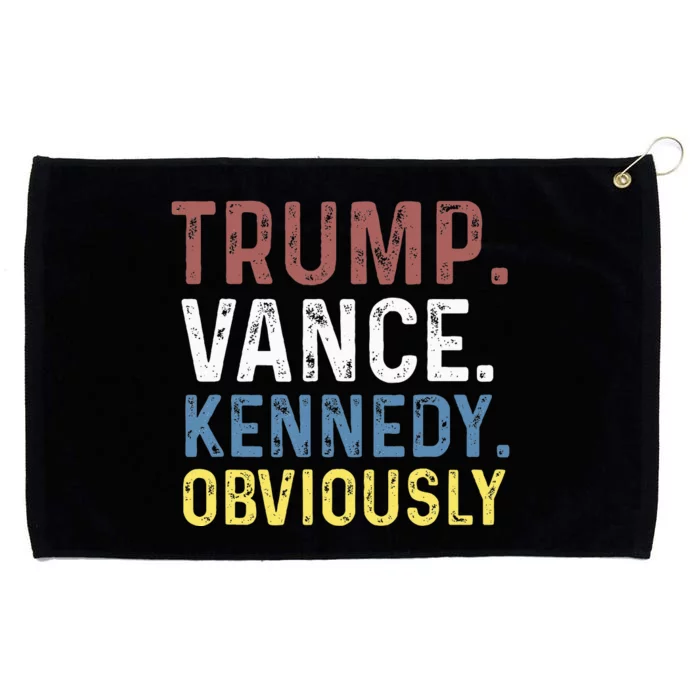 Vintage Trump Vance Kennedy Obviously 2024 Design Grommeted Golf Towel