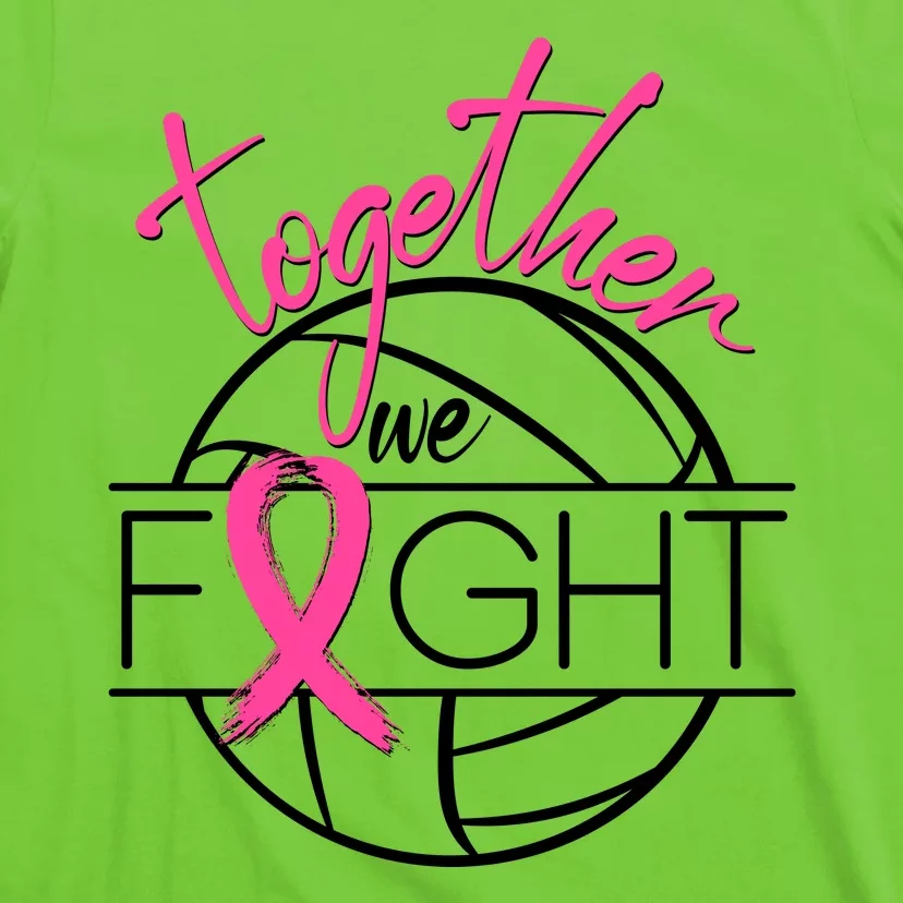 Volleyball Together We Fight Breast Cancer Awareness T-Shirt