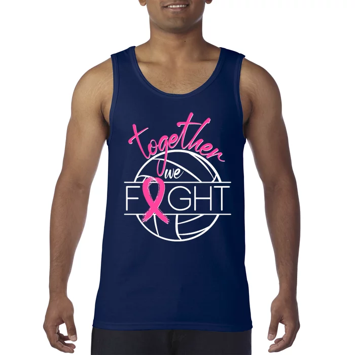 Volleyball Together We Fight Breast Cancer Awareness Tank Top