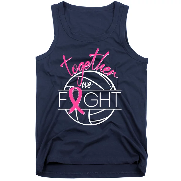 Volleyball Together We Fight Breast Cancer Awareness Tank Top