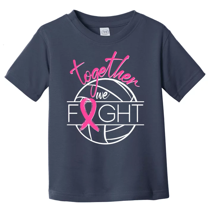 Volleyball Together We Fight Breast Cancer Awareness Toddler T-Shirt