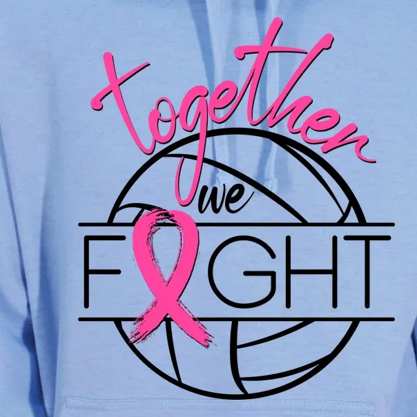 Volleyball Together We Fight Breast Cancer Awareness Unisex Surf Hoodie