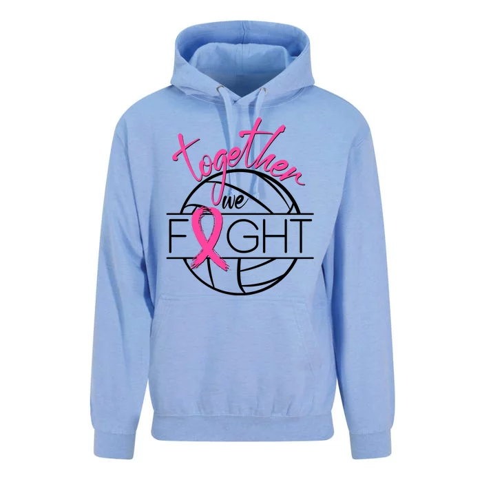 Volleyball Together We Fight Breast Cancer Awareness Unisex Surf Hoodie