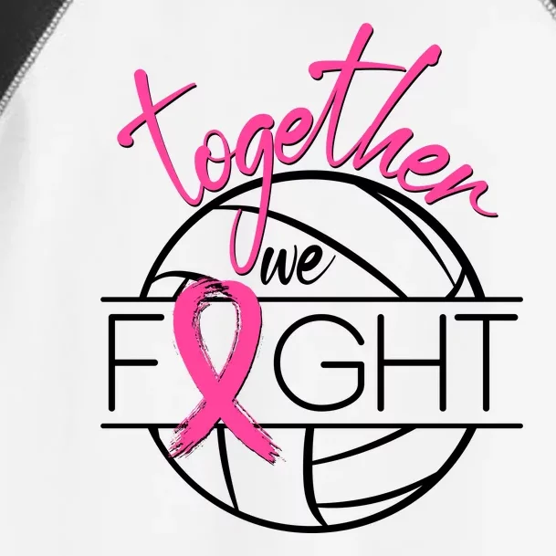 Volleyball Together We Fight Breast Cancer Awareness Toddler Fine Jersey T-Shirt