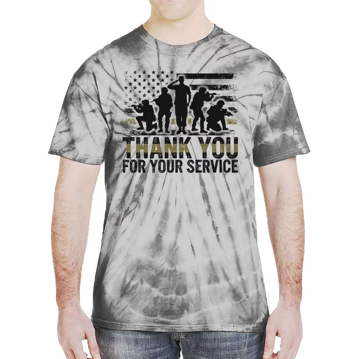 Veteran Thank You For Your Service Veterans Day Appreciation Meaningful Gift Tie-Dye T-Shirt