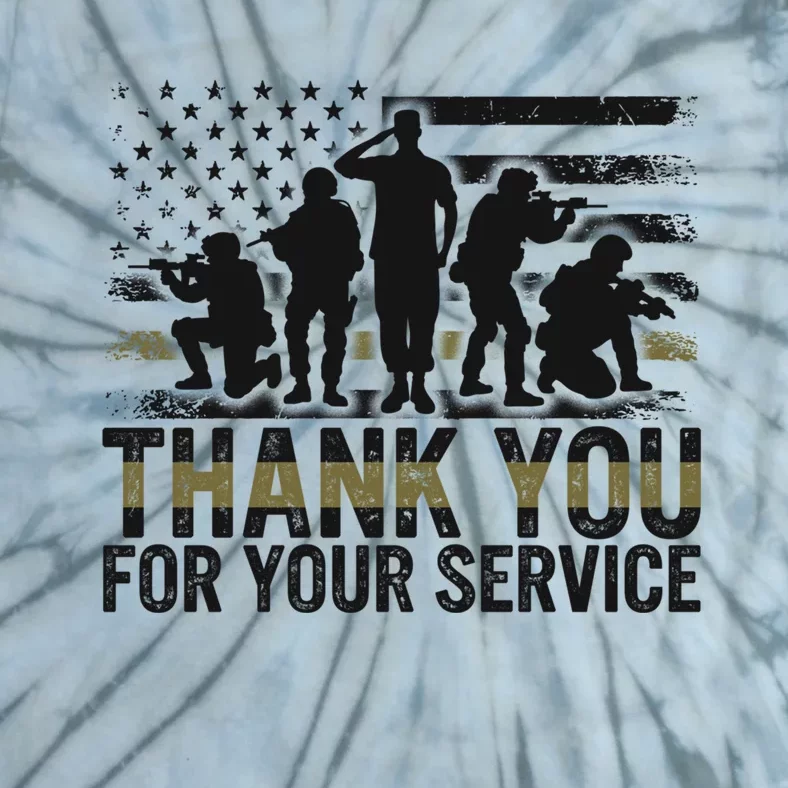 Veteran Thank You For Your Service Veterans Day Appreciation Meaningful Gift Tie-Dye T-Shirt