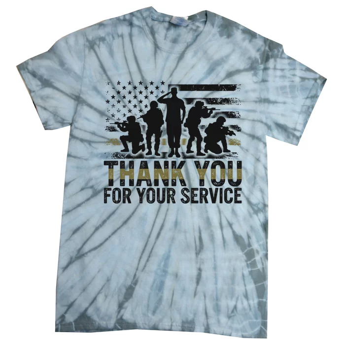 Veteran Thank You For Your Service Veterans Day Appreciation Meaningful Gift Tie-Dye T-Shirt