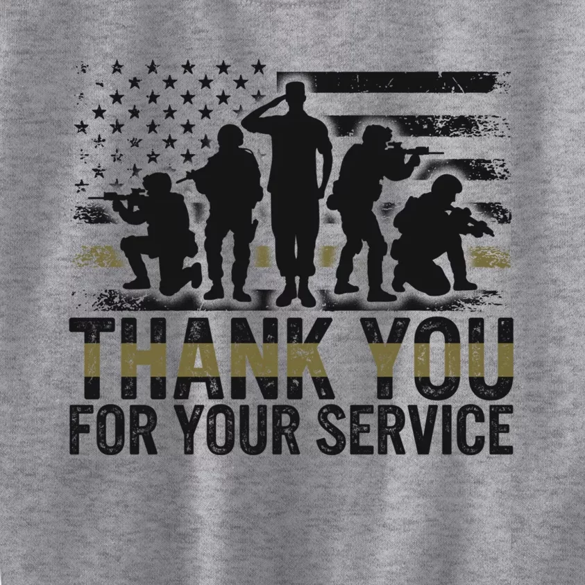 Veteran Thank You For Your Service Veterans Day Appreciation Meaningful Gift Kids Sweatshirt