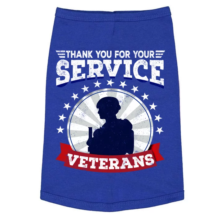 Vintage Thank You For Your Service Veterans Gift Doggie Tank