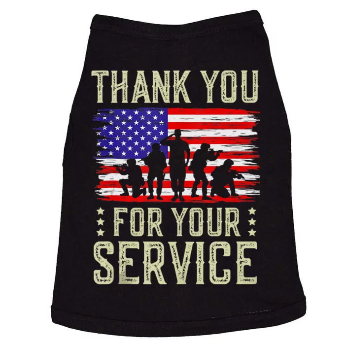 Veteran Thank You For Your Service US Flag Veterans Day Gift Doggie Tank