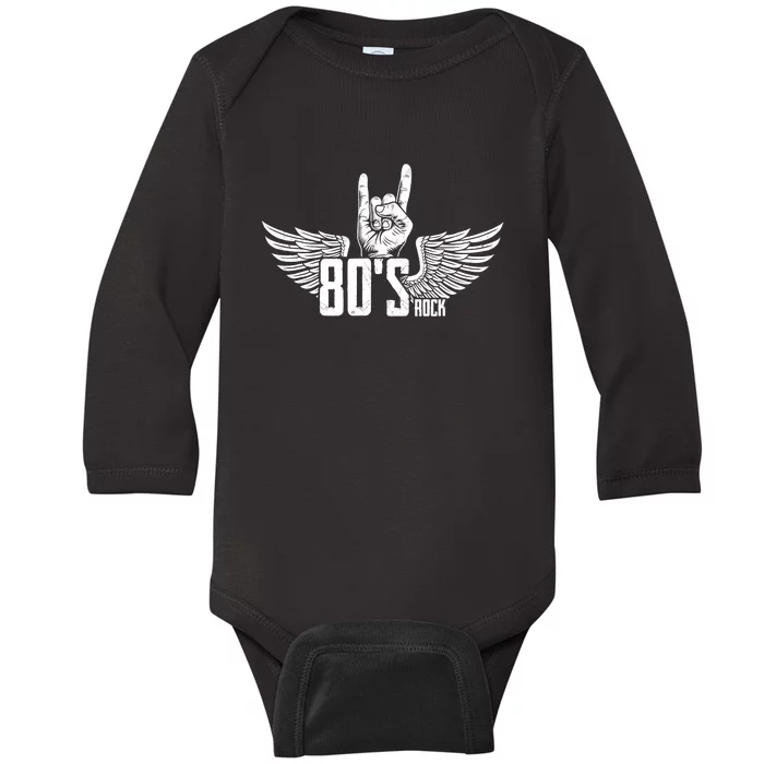 Vintage USA 80 S Style Rock Band Baby Long Sleeve Bodysuit