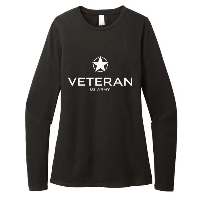 Veteran U.S A.R.M.Y Veteran Modern Womens CVC Long Sleeve Shirt