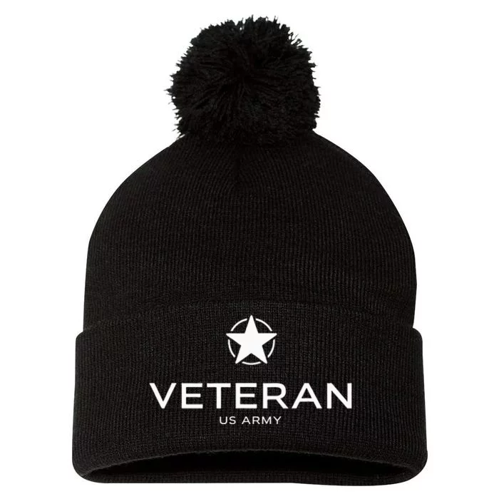 Veteran U.S A.R.M.Y Veteran Modern Pom Pom 12in Knit Beanie