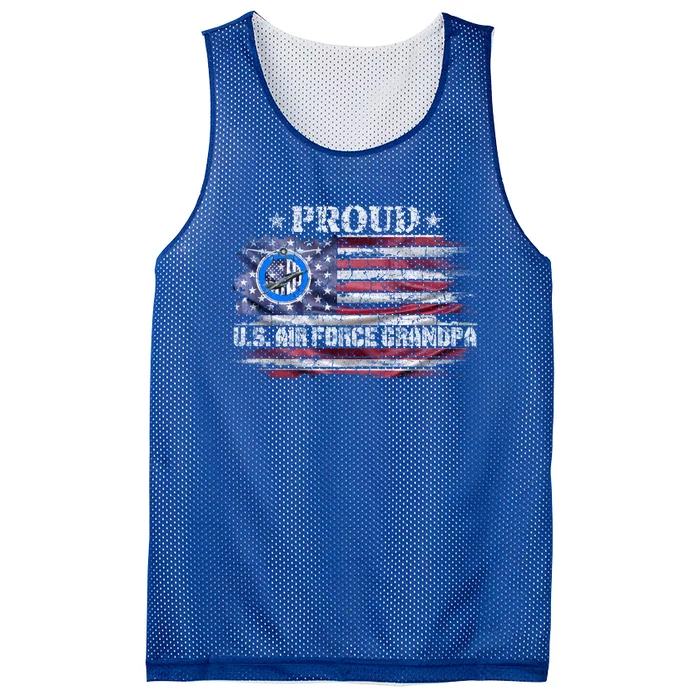 Vintage Usa American Flag Proud Us Air Force Veteran Grandpa Great Gift Mesh Reversible Basketball Jersey Tank