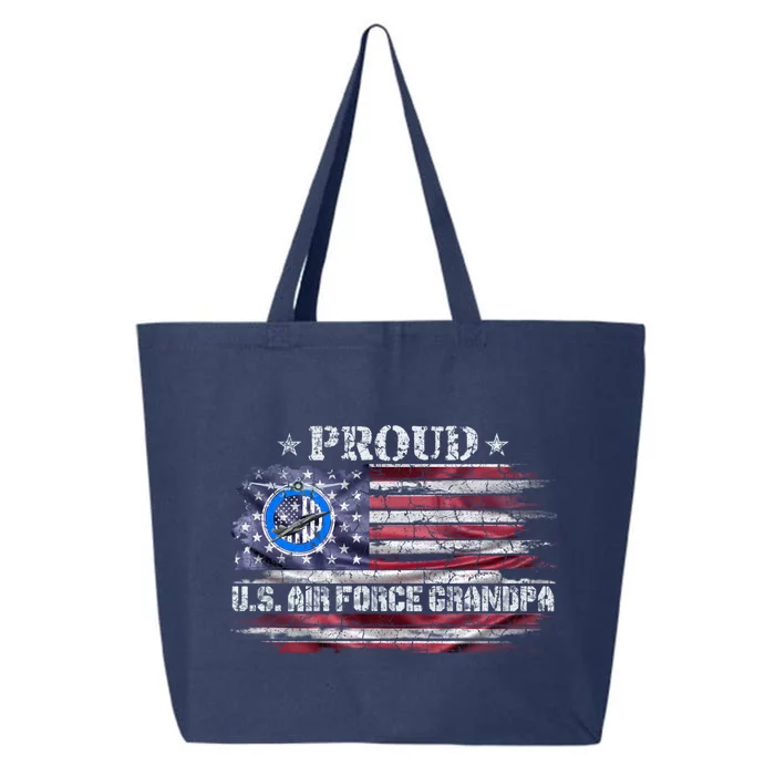 Vintage Usa American Flag Proud Us Air Force Veteran Grandpa Great Gift 25L Jumbo Tote