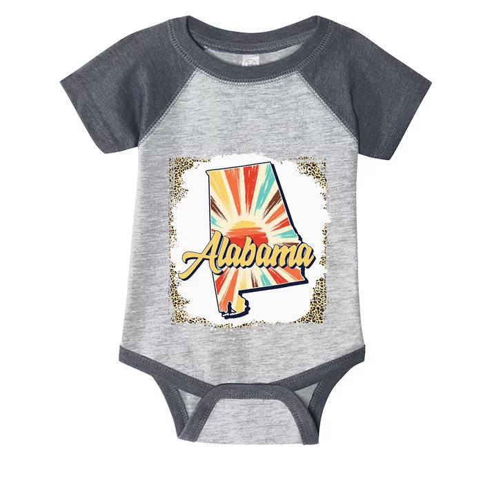 Vintage USA Alabama State Map Flag Souvenir Men Women Kids Infant Baby Jersey Bodysuit