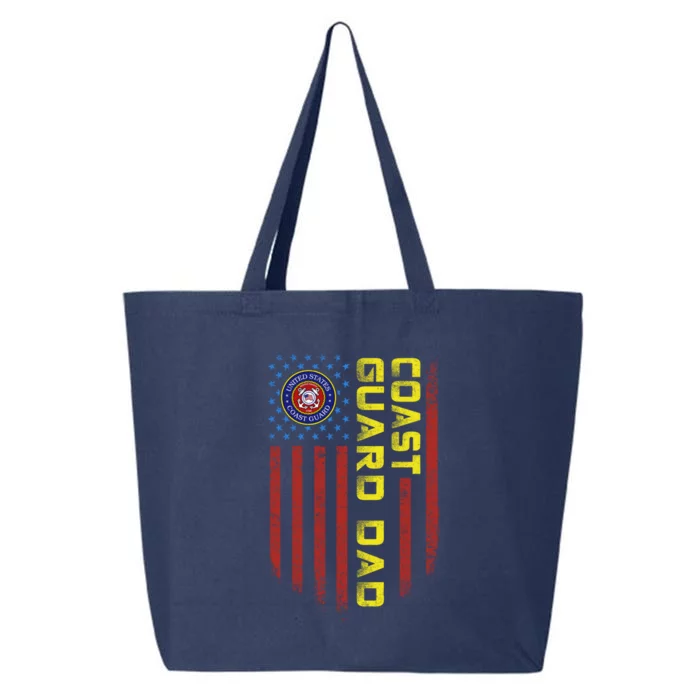 Vintage Usa American Flag Proud Us Coast Guard Veteran Dad Gift 25L Jumbo Tote