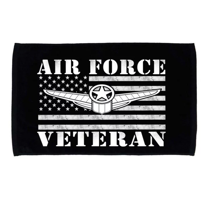 Veteran Us Air Force Gift American Flag Veterans Top Meaningful Gift Microfiber Hand Towel