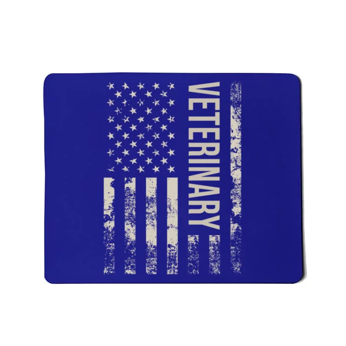 Vintage Us American Flag Veterinary Cute Gift Mousepad