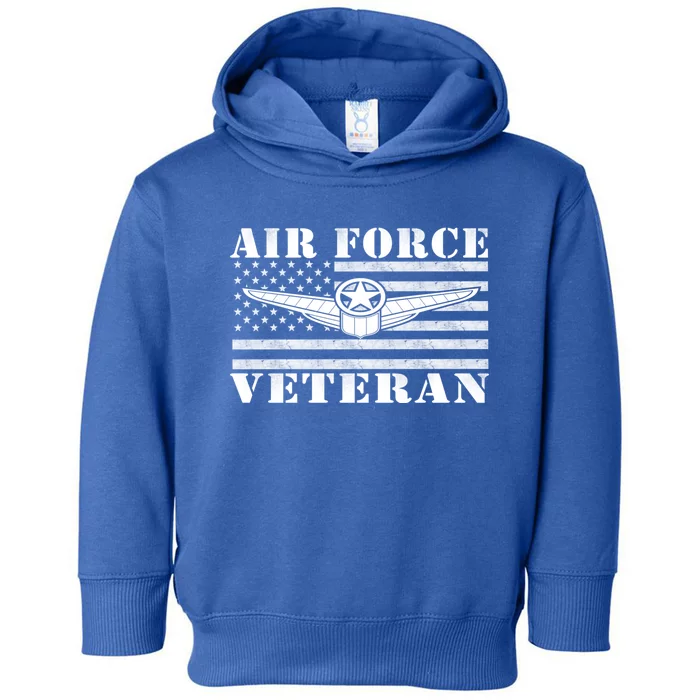 Veteran Us Air Force Meaningful Gift American Flag Veterans Top Gift Toddler Hoodie