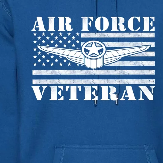 Veteran Us Air Force Gift American Flag Veterans Top Cool Gift Premium Hoodie