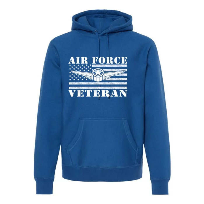 Veteran Us Air Force Gift American Flag Veterans Top Cool Gift Premium Hoodie