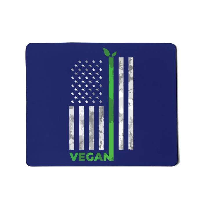 Vegan Usa American Flag Vegetarian Farming Mousepad