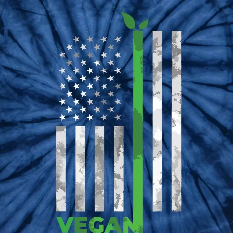 Vegan Usa American Flag Vegetarian Farming Tie-Dye T-Shirt