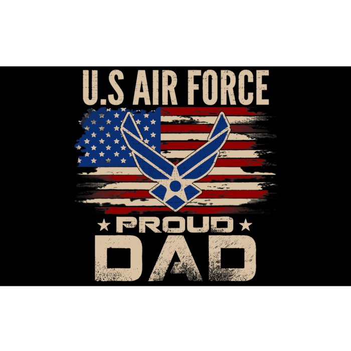 Vintage U.S Air Force Proud Dad With American Flag Bumper Sticker