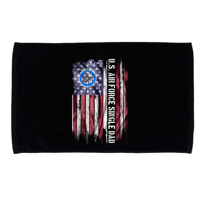 Vintage Usa American Flag Proud Air Force Veteran Single Dad Cool Gift Microfiber Hand Towel