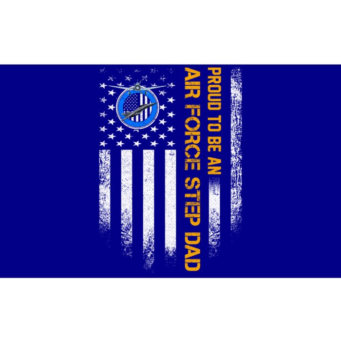 Vintage Usa American Flag Proud To Be An Air Force Step Dad Funny Gift Bumper Sticker