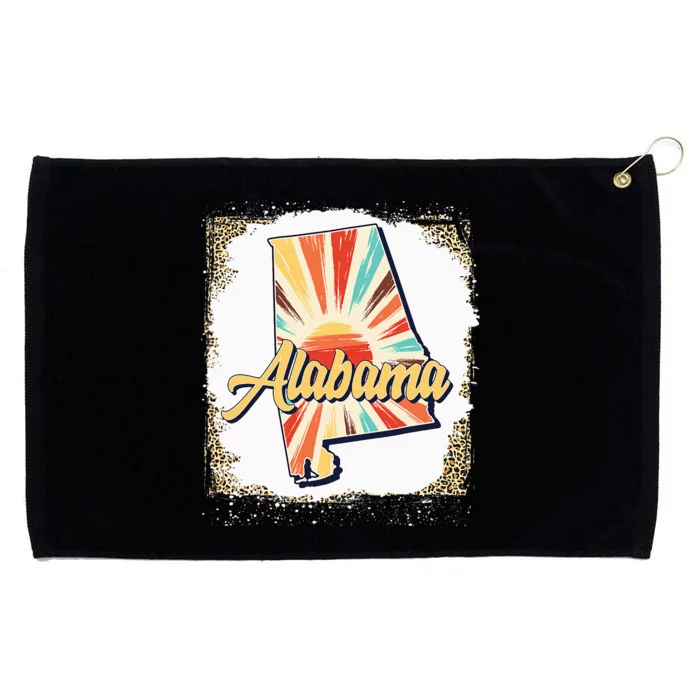 Vintage Usa Alabama State Map Flag Souvenir Grommeted Golf Towel