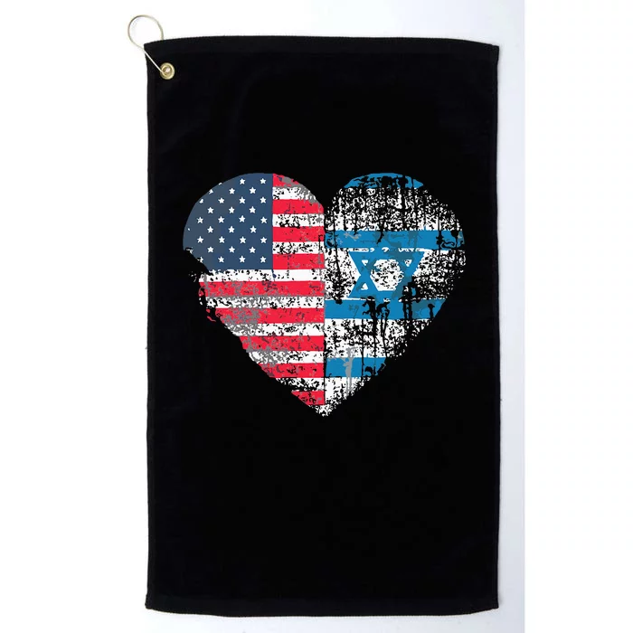 Vintage USA And israel Flag Jewish Star of David Israel Platinum Collection Golf Towel