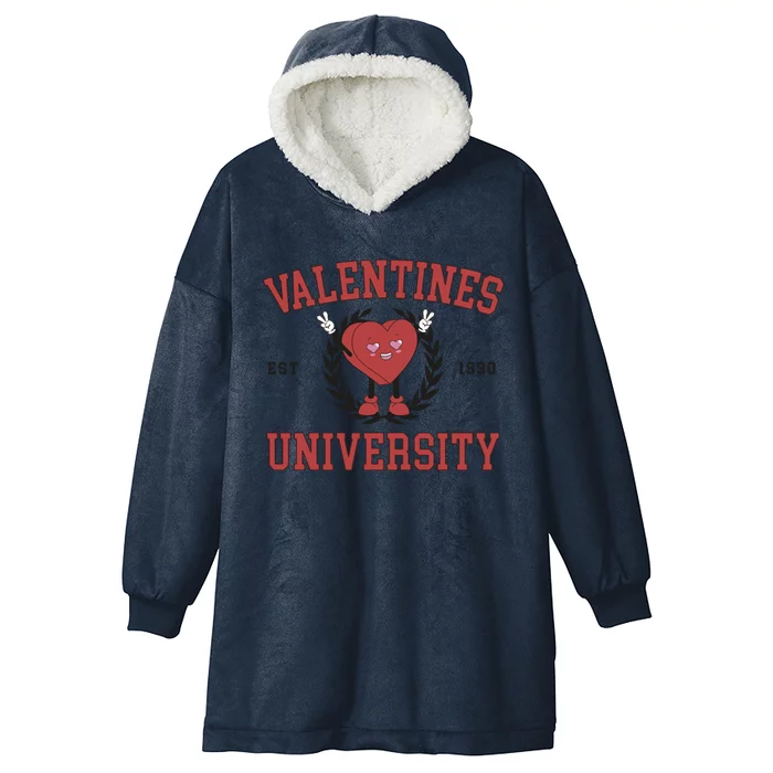 Valentines University Couple Gift Hooded Wearable Blanket