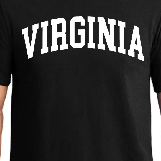 Virginia Us College Font Proud American Usa States Pajama Set