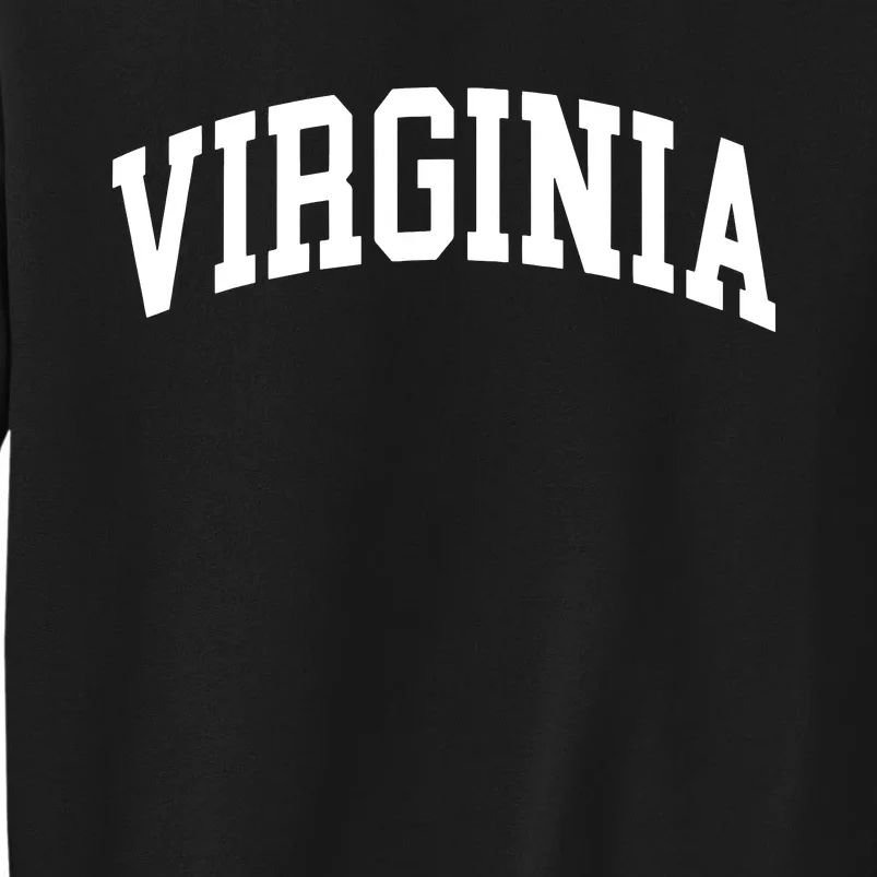 Virginia Us College Font Proud American Usa States Tall Sweatshirt