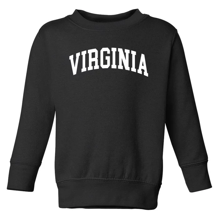 Virginia Us College Font Proud American Usa States Toddler Sweatshirt