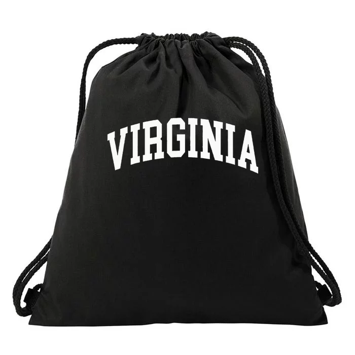 Virginia Us College Font Proud American Usa States Drawstring Bag