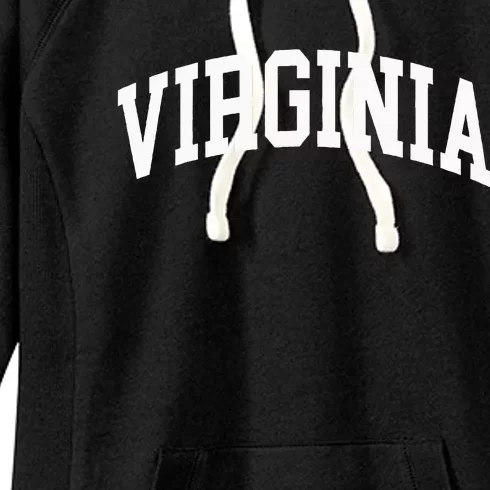 Virginia Us College Font Proud American Usa States Women's Fleece Hoodie