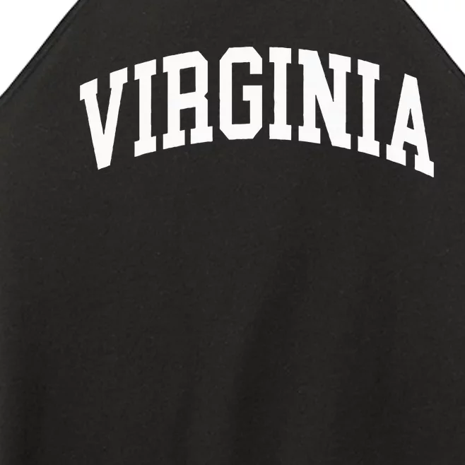 Virginia Us College Font Proud American Usa States Women’s Perfect Tri Rocker Tank