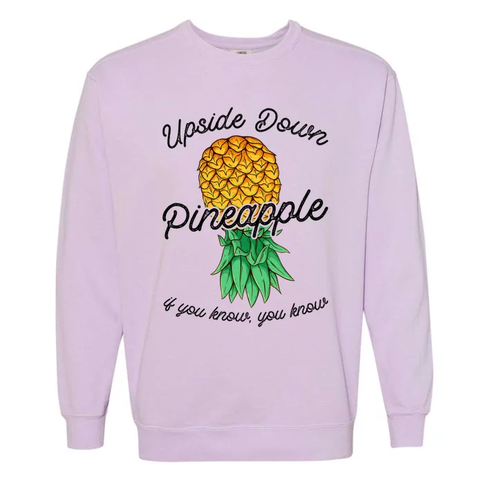 Vintage Upside Down Pineapple Subtle Swinger Cool Gift Garment-Dyed Sweatshirt