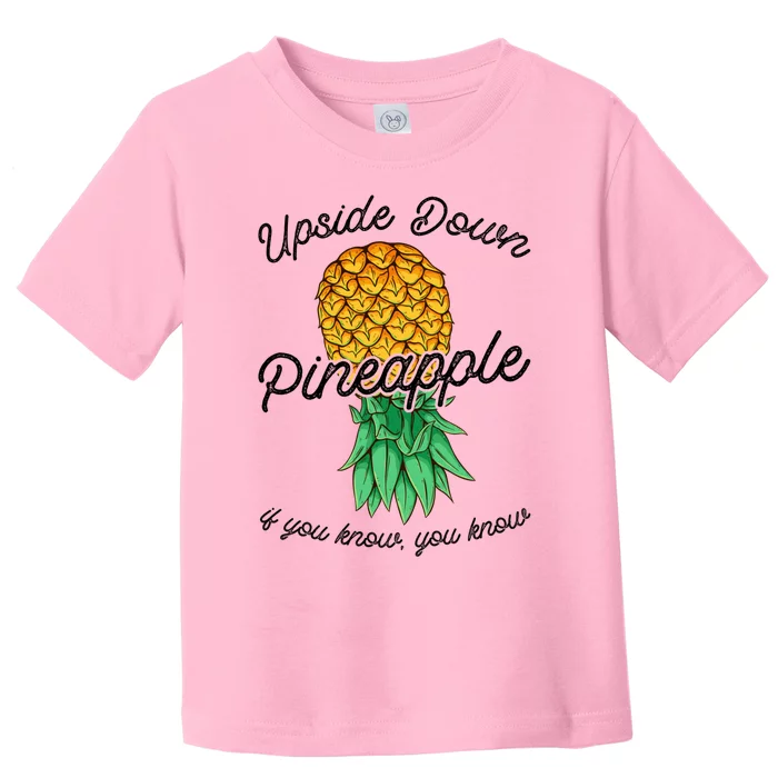 Vintage Upside Down Pineapple Subtle Swinger Cool Gift Toddler T-Shirt