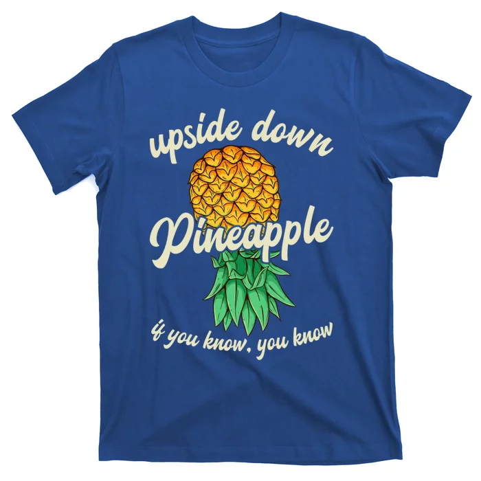 Vintage Upside Down Pineapple Subtle Swinger Gift T-Shirt